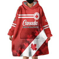 Personalised Canada Maple Leaf Wearable Blanket Hoodie A mari usque ad mare - Wonder Print Shop
