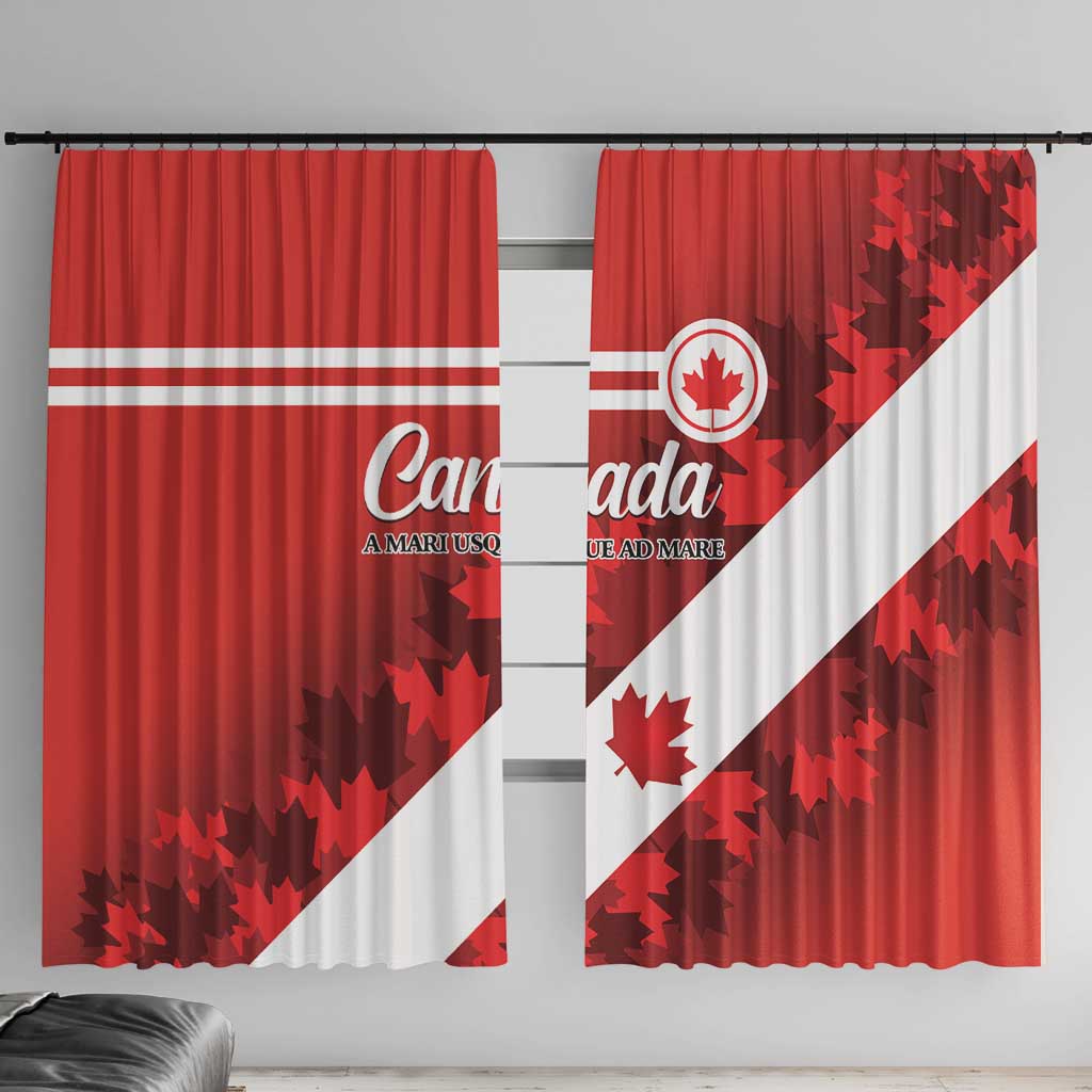 Canada Maple Leaf Window Curtain A mari usque ad mare - Wonder Print Shop