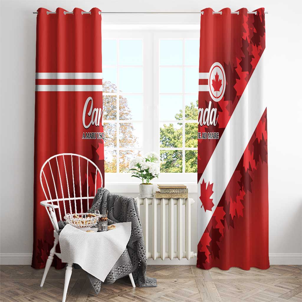 Canada Maple Leaf Window Curtain A mari usque ad mare - Wonder Print Shop