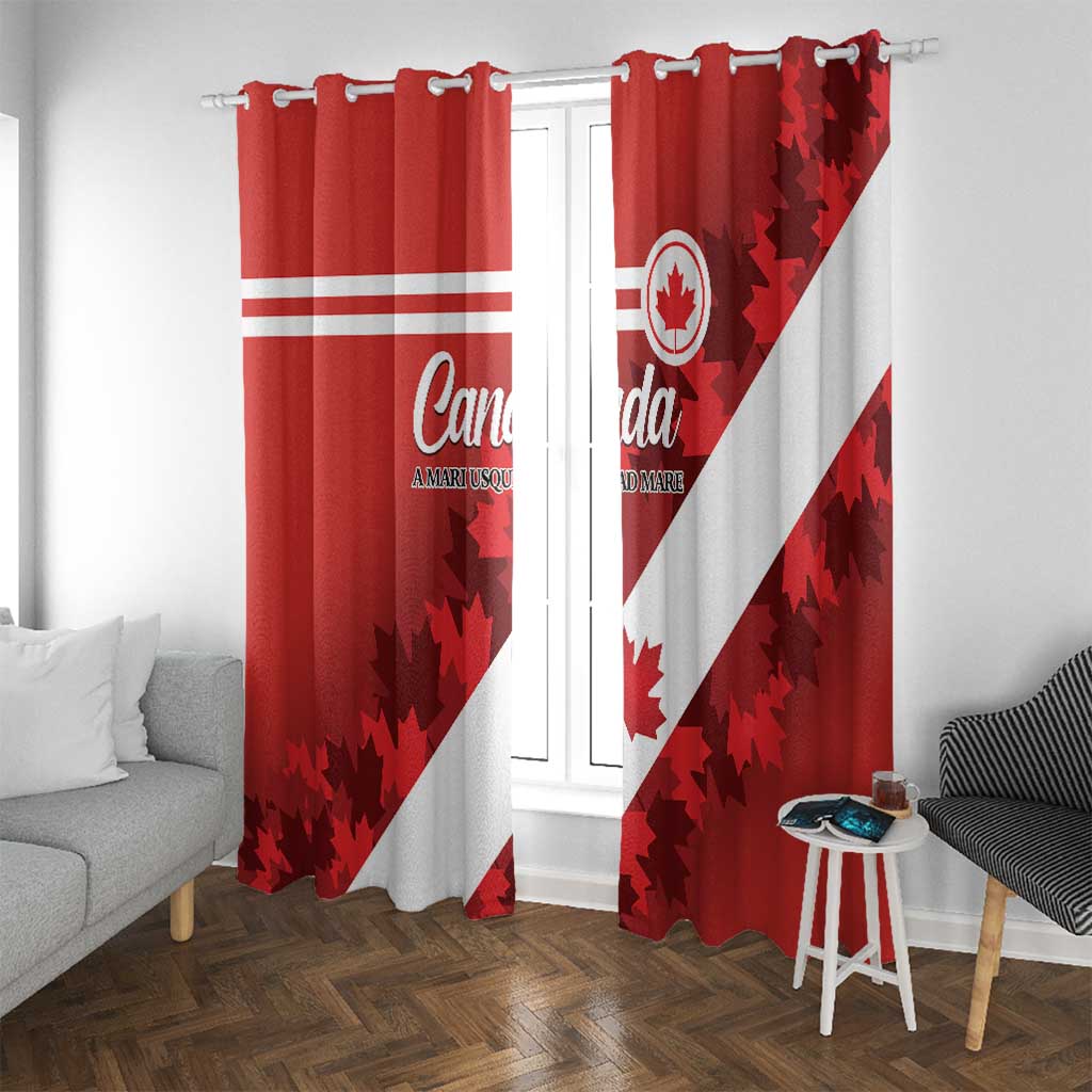Canada Maple Leaf Window Curtain A mari usque ad mare - Wonder Print Shop