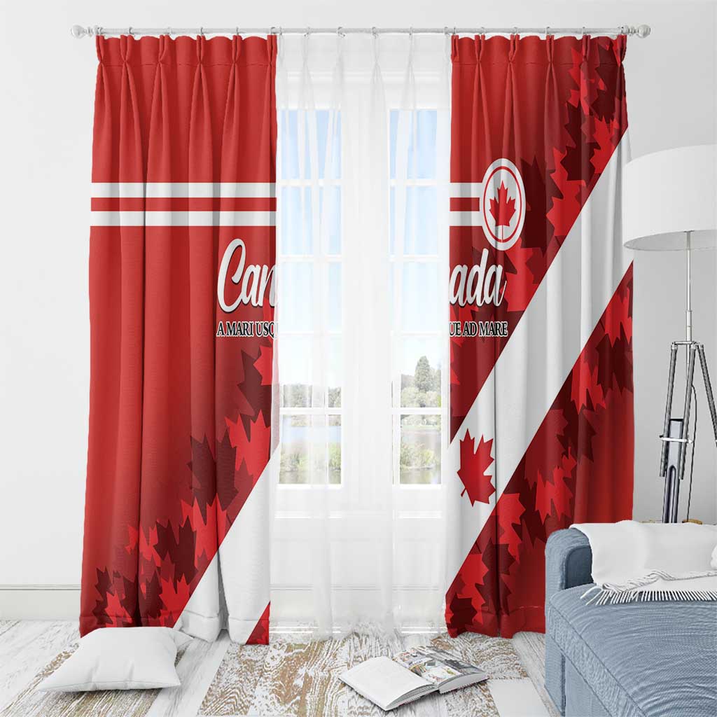 Canada Maple Leaf Window Curtain A mari usque ad mare - Wonder Print Shop