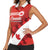 Personalised Canada Maple Leaf Women Sleeveless Polo Shirt A mari usque ad mare - Wonder Print Shop