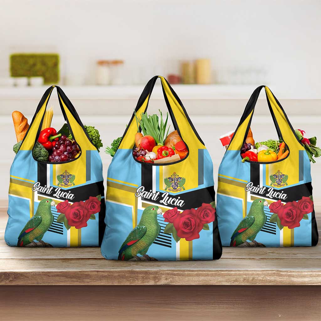 Saint Lucia Grocery Bag Jacquot Parrot Rosie Floral