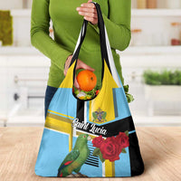 Saint Lucia Grocery Bag Jacquot Parrot Rosie Floral