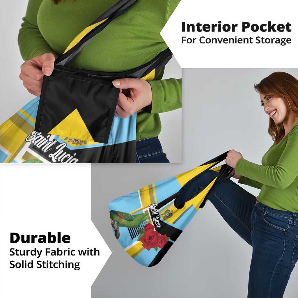 Saint Lucia Grocery Bag Jacquot Parrot Rosie Floral