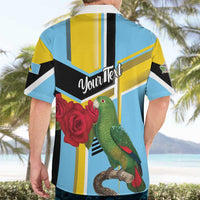 Personalized Saint Lucia Hawaiian Shirt Jacquot Parrot Rosie Floral