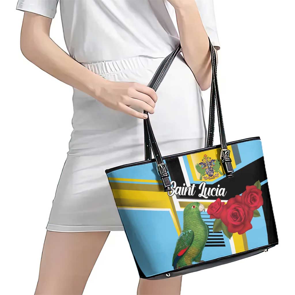 Saint Lucia Leather Tote Bag Jacquot Parrot Rosie Floral