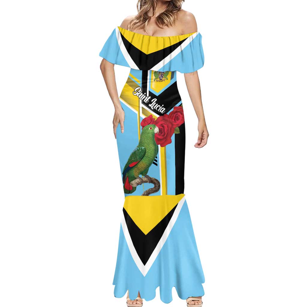 Personalized Saint Lucia Mermaid Dress Jacquot Parrot Rosie Floral