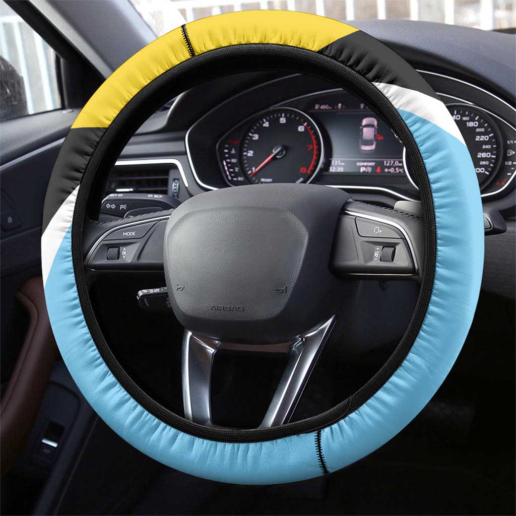 Saint Lucia Steering Wheel Cover Jacquot Parrot Rosie Floral - Wonder Print Shop