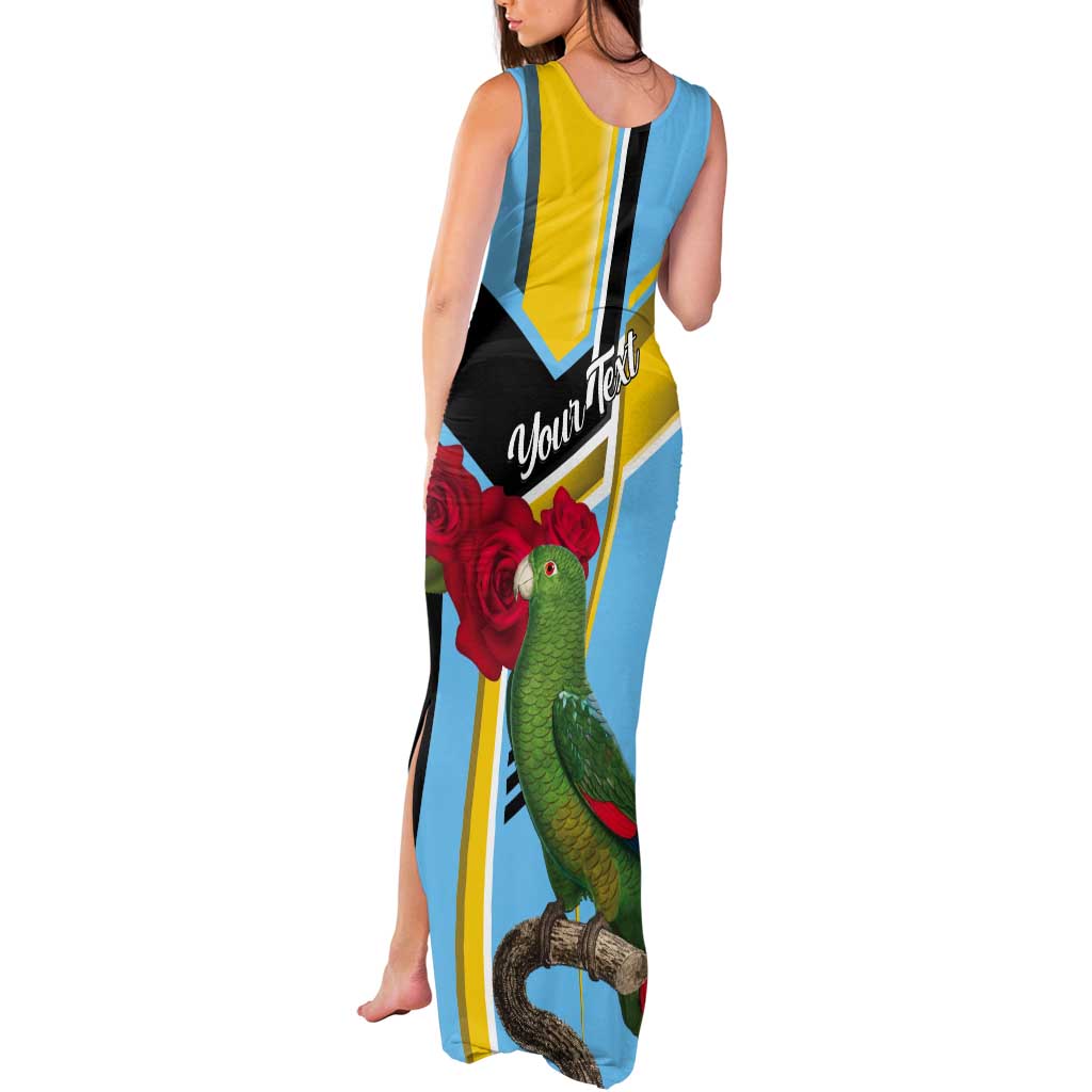 Personalized Saint Lucia Tank Maxi Dress Jacquot Parrot Rosie Floral - Wonder Print Shop