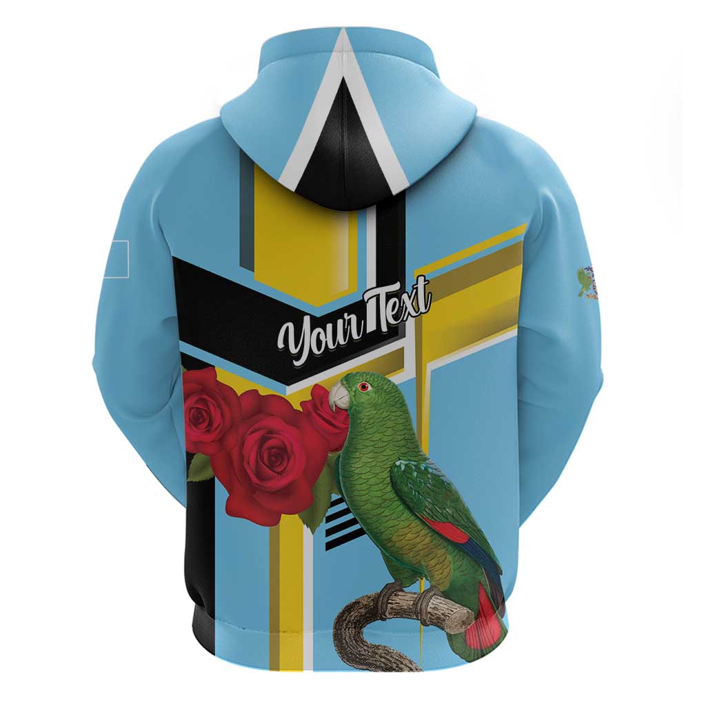 Personalized Saint Lucia Zip Hoodie Jacquot Parrot Rosie Floral - Wonder Print Shop