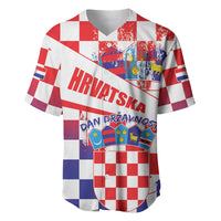 Croatia National Day 2024 Baseball Jersey Hrvatska Dan drzavnosti - Wonder Print Shop