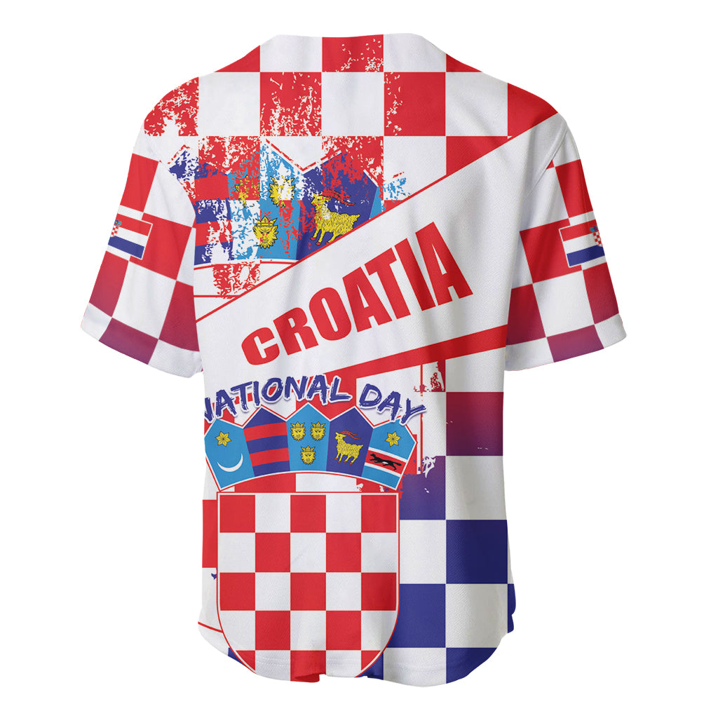 Croatia National Day 2024 Baseball Jersey Hrvatska Dan drzavnosti - Wonder Print Shop