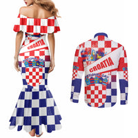 Croatia National Day 2024 Couples Matching Mermaid Dress and Long Sleeve Button Shirt Hrvatska Dan drzavnosti