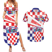 Croatia National Day 2024 Couples Matching Summer Maxi Dress and Hawaiian Shirt Hrvatska Dan drzavnosti - Wonder Print Shop