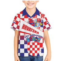 Croatia National Day 2024 Family Matching Mermaid Dress and Hawaiian Shirt Hrvatska Dan drzavnosti - Wonder Print Shop