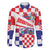 Croatia National Day 2024 Family Matching Off The Shoulder Long Sleeve Dress and Hawaiian Shirt Hrvatska Dan drzavnosti - Wonder Print Shop