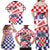 Croatia National Day 2024 Family Matching Off Shoulder Maxi Dress and Hawaiian Shirt Hrvatska Dan drzavnosti - Wonder Print Shop