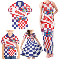 Croatia National Day 2024 Family Matching Tank Maxi Dress and Hawaiian Shirt Hrvatska Dan drzavnosti - Wonder Print Shop