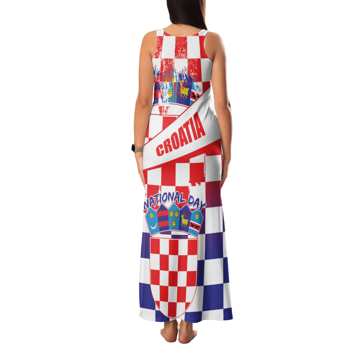 Croatia National Day 2024 Family Matching Tank Maxi Dress and Hawaiian Shirt Hrvatska Dan drzavnosti - Wonder Print Shop