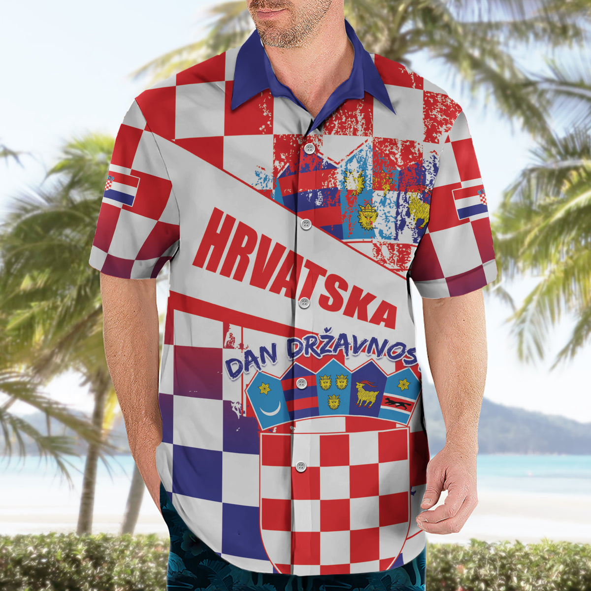 Croatia National Day 2024 Hawaiian Shirt Hrvatska Dan drzavnosti - Wonder Print Shop