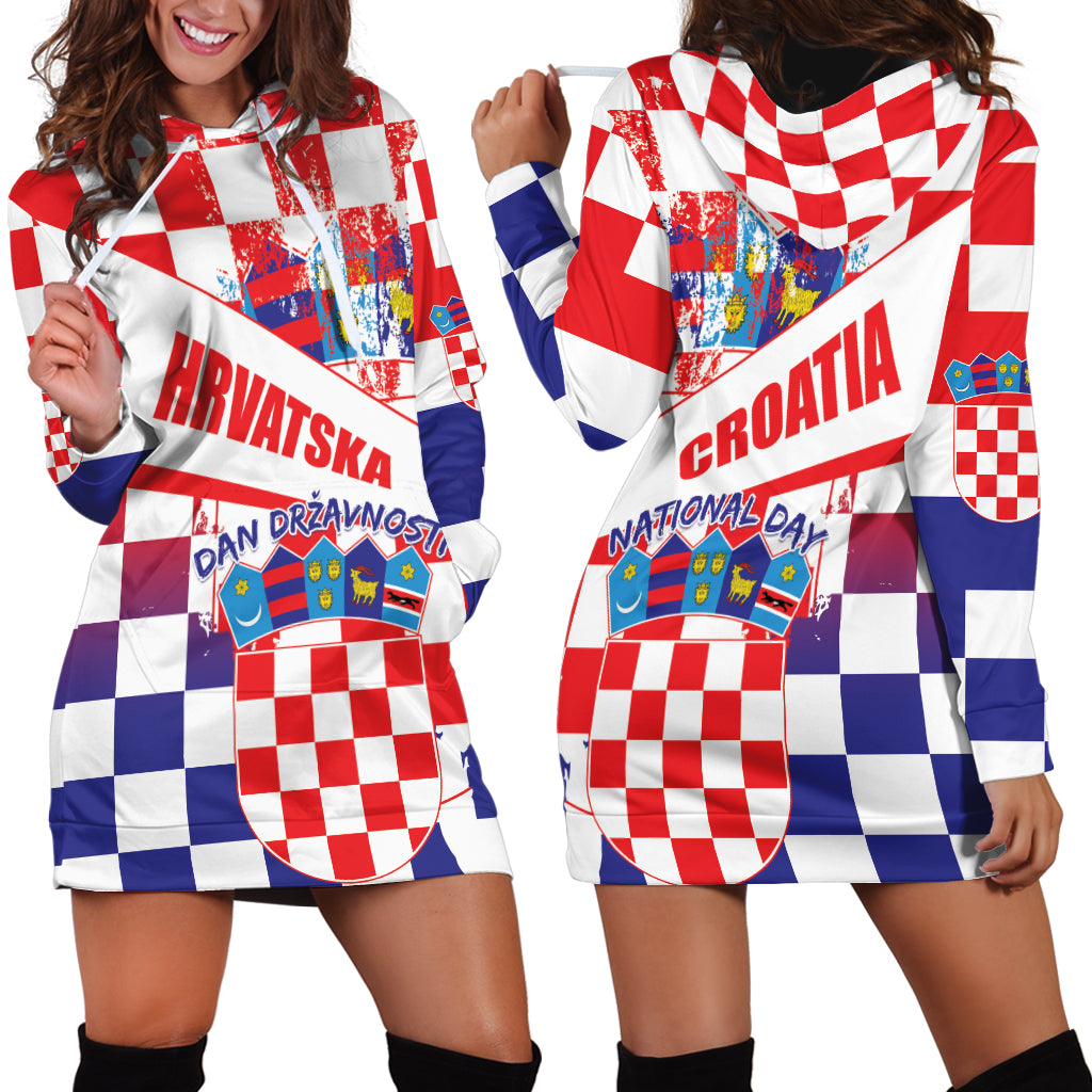 Croatia National Day 2024 Hoodie Dress Hrvatska Dan drzavnosti - Wonder Print Shop