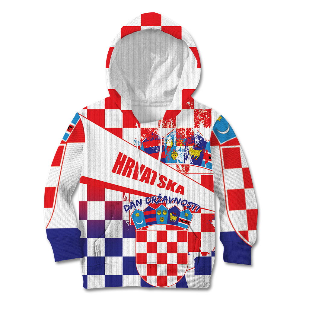 Croatia National Day 2024 Kid Hoodie Hrvatska Dan drzavnosti - Wonder Print Shop