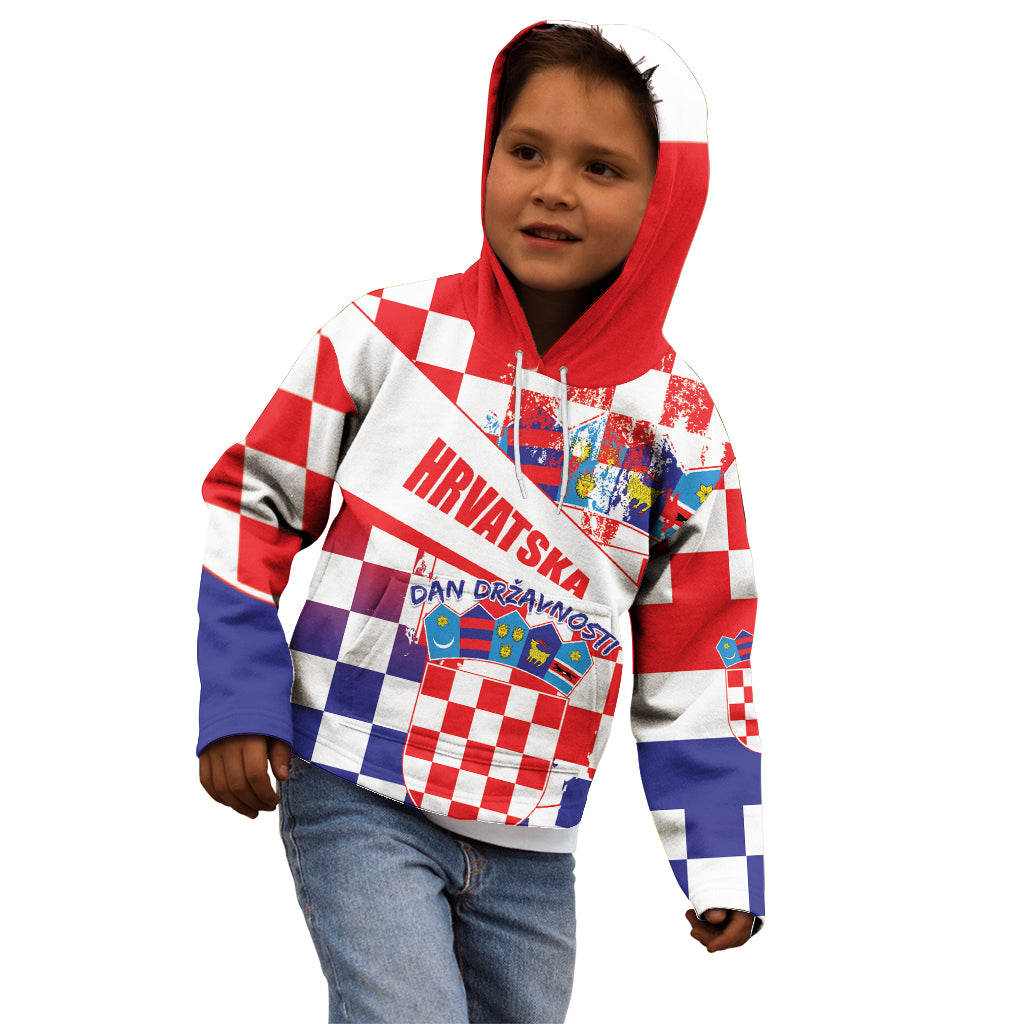 Croatia National Day 2024 Kid Hoodie Hrvatska Dan drzavnosti - Wonder Print Shop