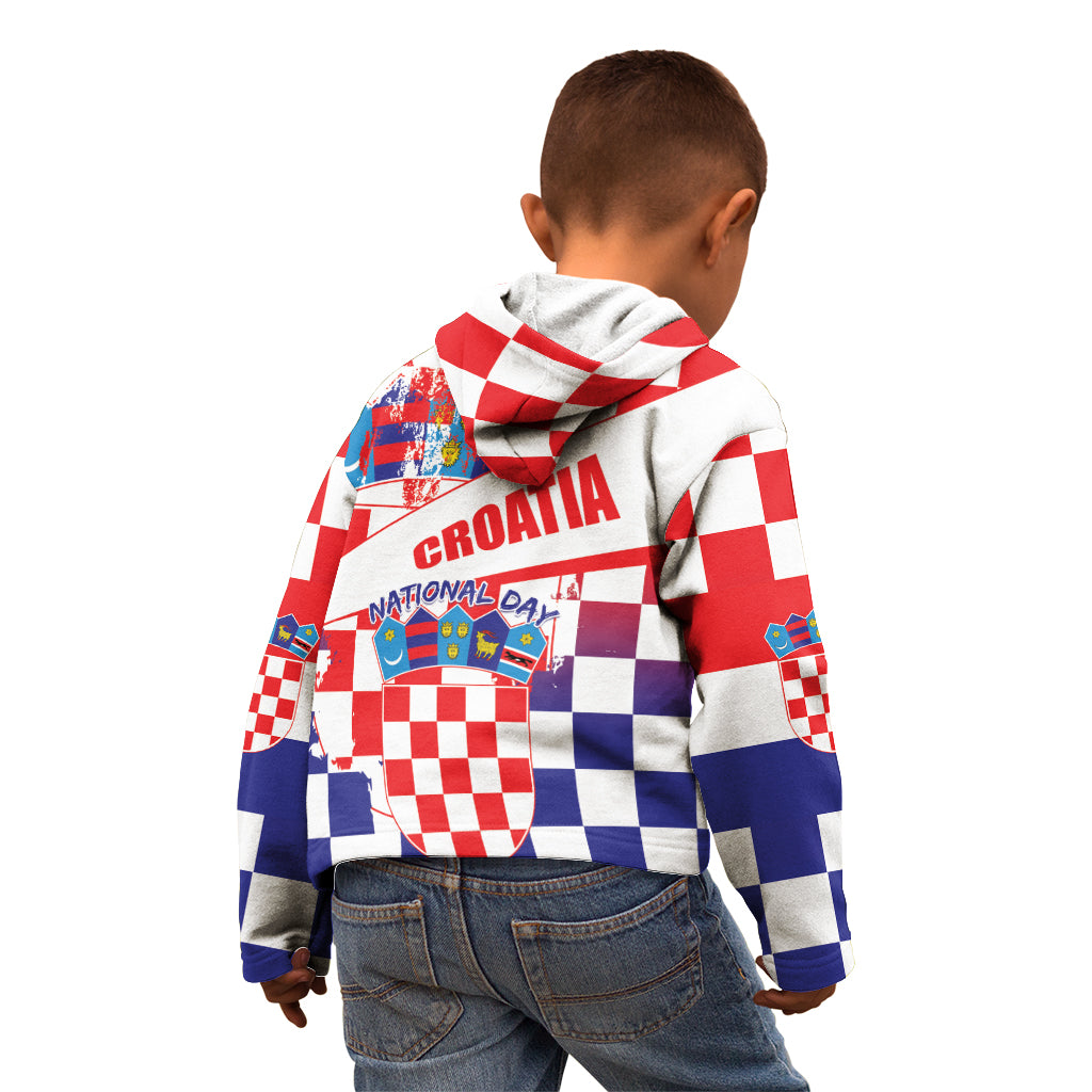 Croatia National Day 2024 Kid Hoodie Hrvatska Dan drzavnosti - Wonder Print Shop