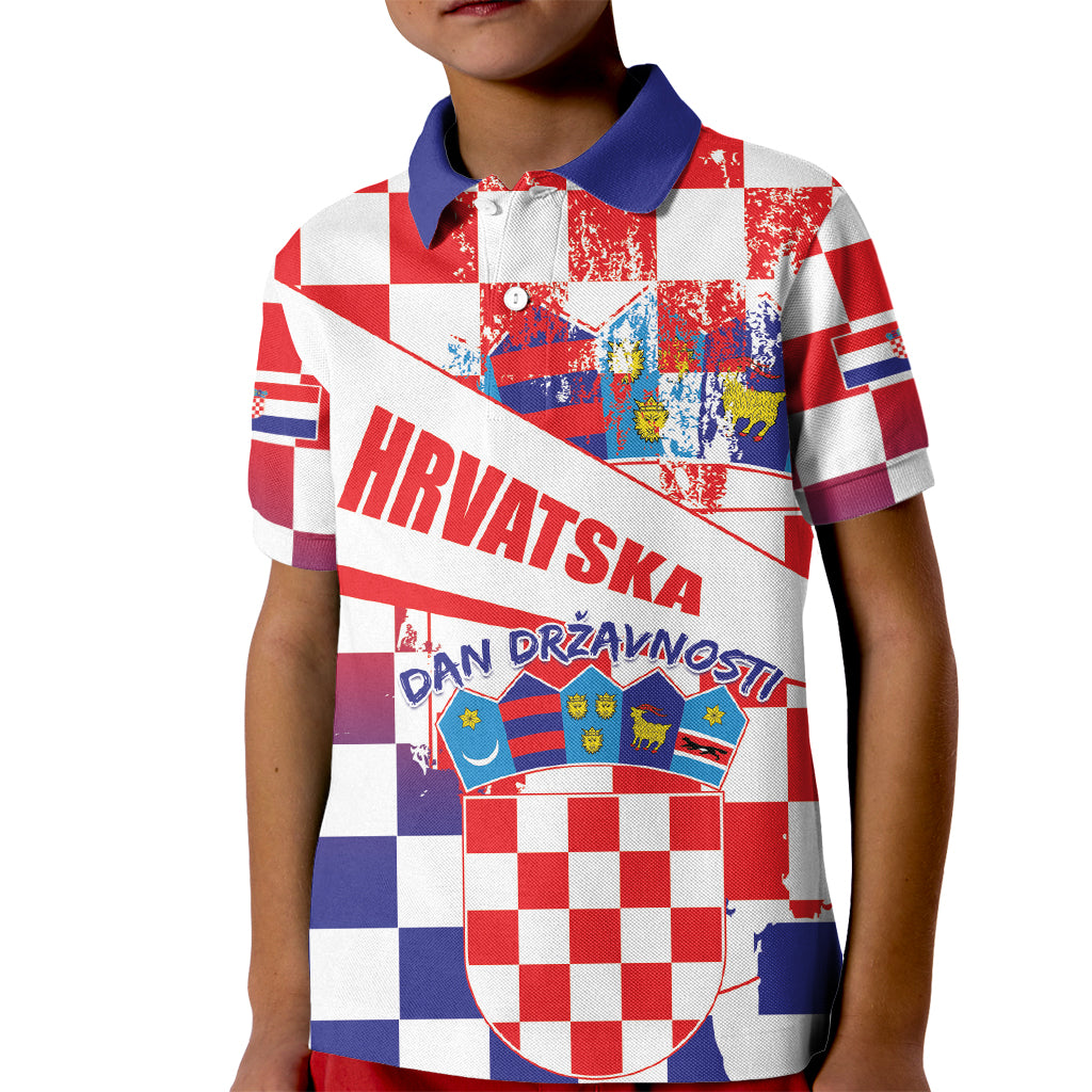 Croatia National Day 2024 Kid Polo Shirt Hrvatska Dan drzavnosti - Wonder Print Shop