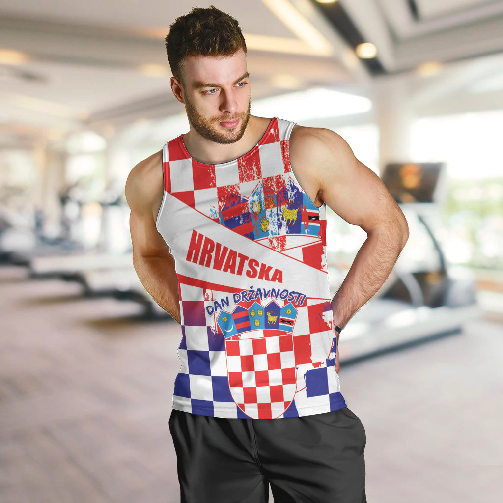 Croatia National Day 2024 Men Tank Top Hrvatska Dan drzavnosti - Wonder Print Shop