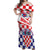Croatia National Day 2024 Off Shoulder Maxi Dress Hrvatska Dan drzavnosti