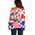 Croatia National Day 2024 Off Shoulder Sweater Hrvatska Dan drzavnosti