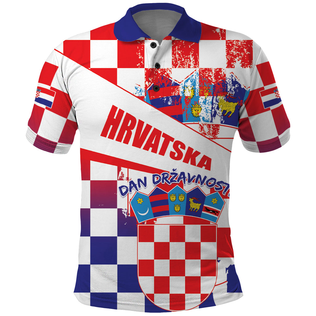 Croatia National Day 2024 Polo Shirt Hrvatska Dan drzavnosti - Wonder Print Shop