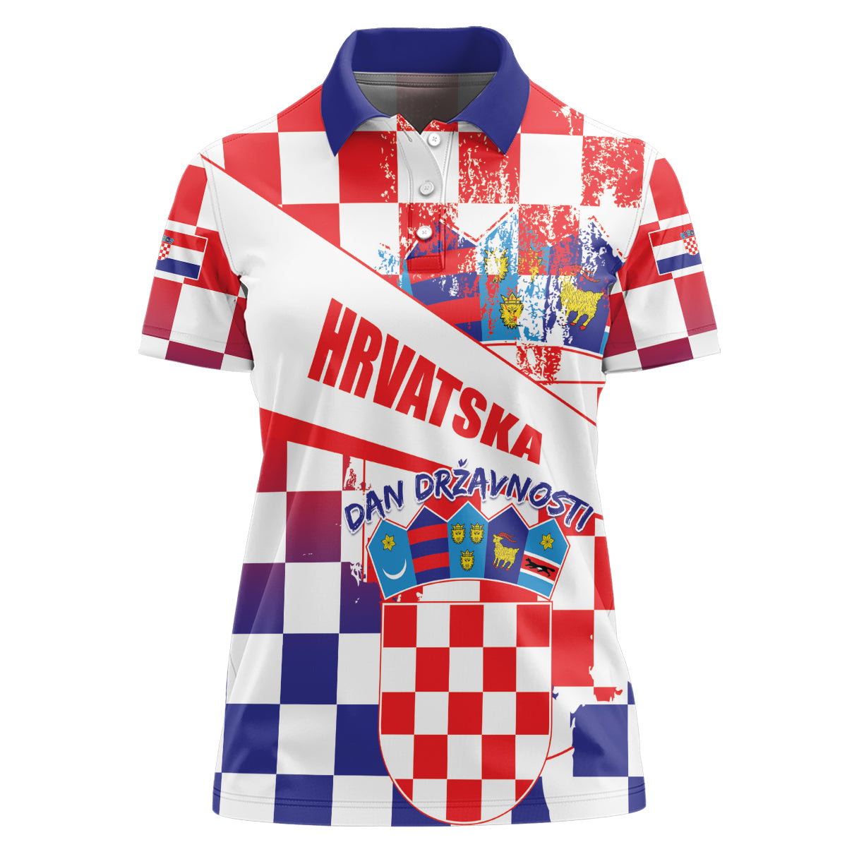 Croatia National Day 2024 Women Polo Shirt Hrvatska Dan drzavnosti - Wonder Print Shop