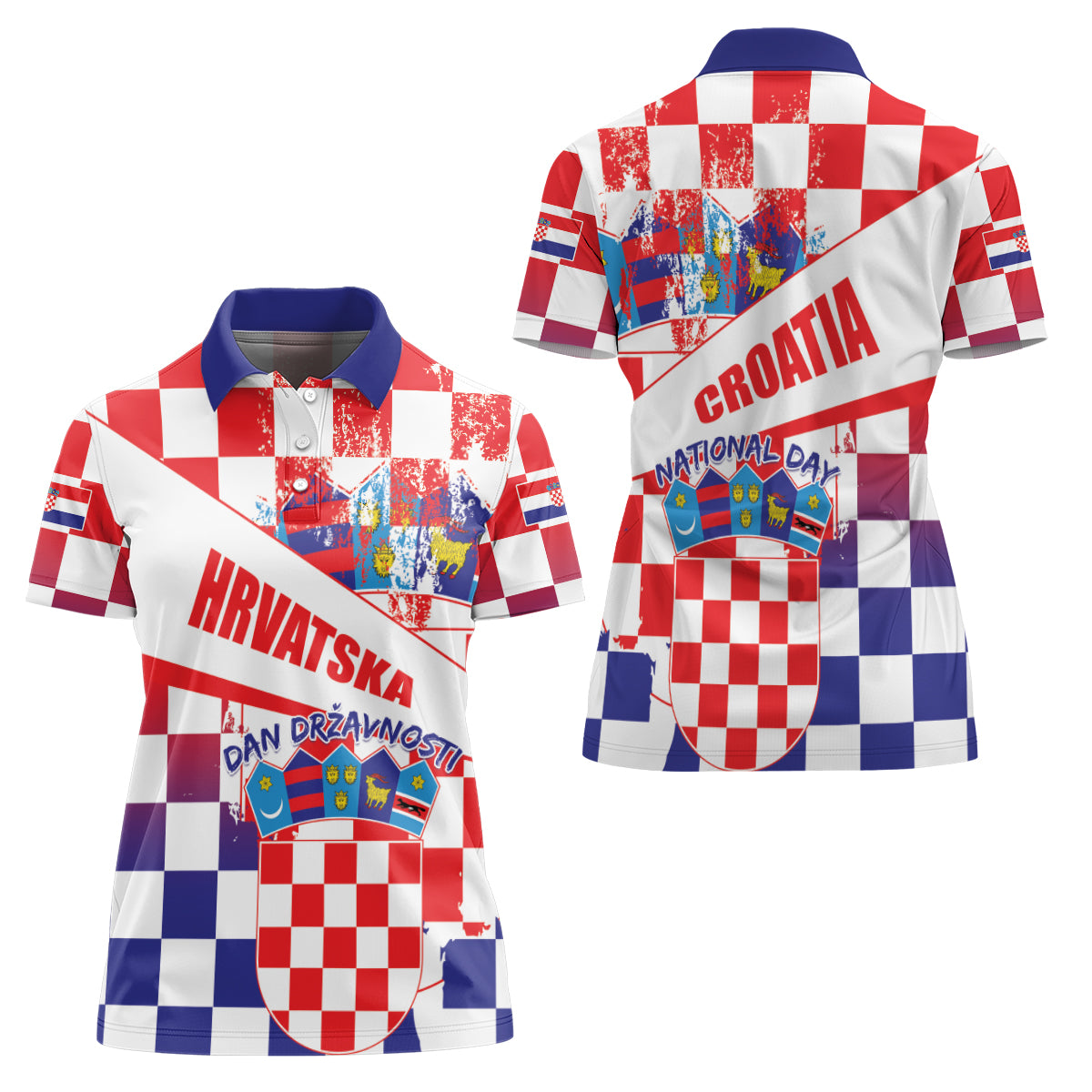 Croatia National Day 2024 Women Polo Shirt Hrvatska Dan drzavnosti - Wonder Print Shop