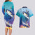Tuna Fishing Couples Matching Long Sleeve Bodycon Dress and Hawaiian Shirt Tuna Fish With Marine Life - Wonder Print Shop