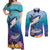 Tuna Fishing Couples Matching Off Shoulder Maxi Dress and Long Sleeve Button Shirt Tuna Fish With Marine Life - Wonder Print Shop