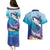 Tuna Fishing Couples Matching Puletasi and Hawaiian Shirt Tuna Fish With Marine Life - Wonder Print Shop
