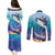 Tuna Fishing Couples Matching Puletasi and Long Sleeve Button Shirt Tuna Fish With Marine Life - Wonder Print Shop