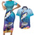 Tuna Fishing Couples Matching Short Sleeve Bodycon Dress and Hawaiian Shirt Tuna Fish With Marine Life - Wonder Print Shop