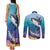 Tuna Fishing Couples Matching Tank Maxi Dress and Long Sleeve Button Shirt Tuna Fish With Marine Life - Wonder Print Shop