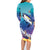 Tuna Fishing Family Matching Long Sleeve Bodycon Dress and Hawaiian Shirt Tuna Fish With Marine Life - Wonder Print Shop