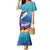 Tuna Fishing Family Matching Mermaid Dress and Hawaiian Shirt Tuna Fish With Marine Life - Wonder Print Shop