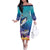 Tuna Fishing Family Matching Off The Shoulder Long Sleeve Dress and Hawaiian Shirt Tuna Fish With Marine Life - Wonder Print Shop