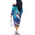 Tuna Fishing Family Matching Off The Shoulder Long Sleeve Dress and Hawaiian Shirt Tuna Fish With Marine Life - Wonder Print Shop