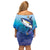 Tuna Fishing Family Matching Off Shoulder Short Dress and Hawaiian Shirt Tuna Fish With Marine Life - Wonder Print Shop