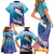 Tuna Fishing Family Matching Short Sleeve Bodycon Dress and Hawaiian Shirt Tuna Fish With Marine Life - Wonder Print Shop