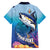Tuna Fishing Family Matching Summer Maxi Dress and Hawaiian Shirt Tuna Fish With Marine Life - Wonder Print Shop