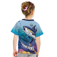 Tuna Fishing Kid T Shirt Tuna Fish With Marine Life - Wonder Print Shop